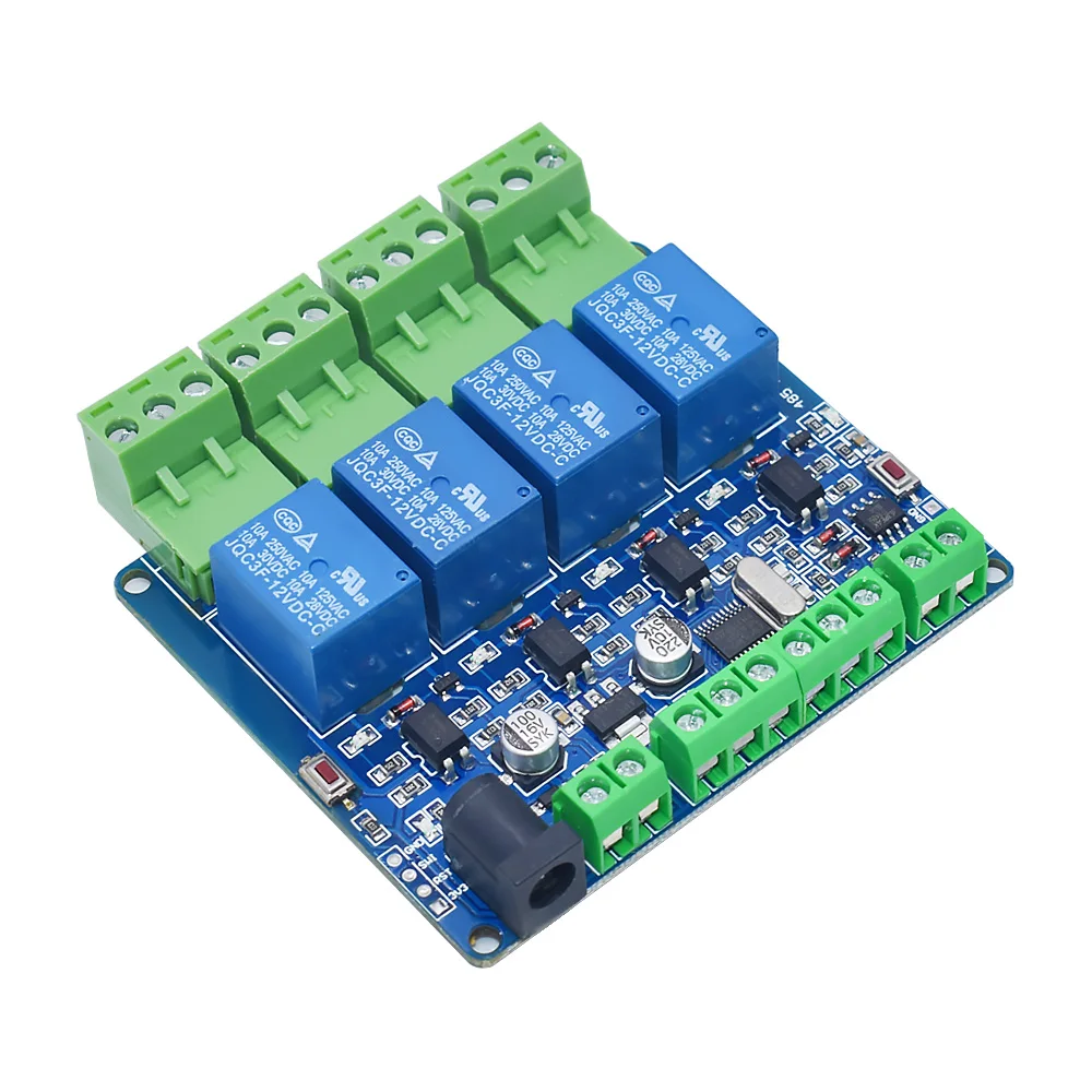 5V 12V Modbus Rtu 4 8-Kanal-Relaismodul RS485 TTL-Kommunikation 4 – Bild 5