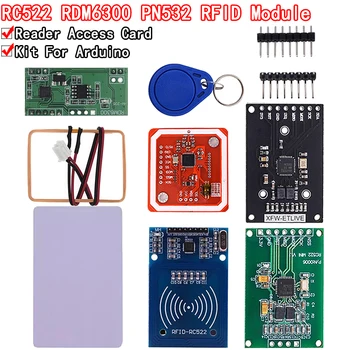 NFC-RFID-Modul RC522 MFRC-522 PN532 RDM6300 Kits S50 13,56 MHz 125 kHz 6 cm mit Tags SPI Write & Read