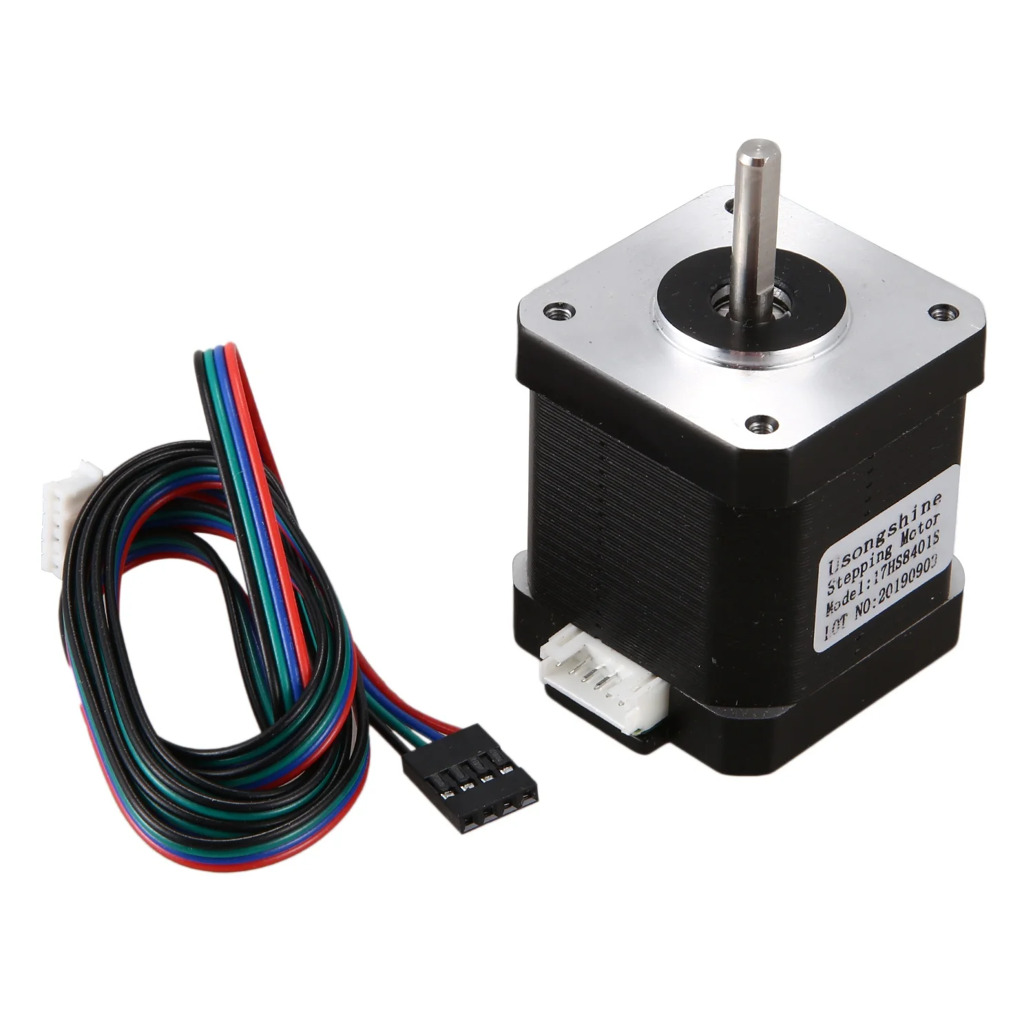 Verbesserter 1 Stück Nema 17 Schrittmotor 48mm Nema17 Motor 42Bygh 2A 4-Leiter (17Hs8401) Motor mit 1M Kabel