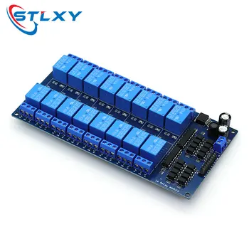 16-Kanal-Relais-Abschirmungsmodul DC 5 V 12 V 24 V mit Optokoppler LM2576 Mikrocontroller-Schnittstelle