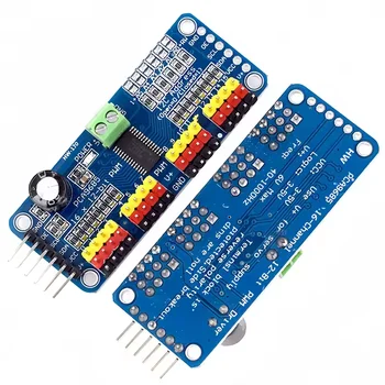 PCA9685 Roboter-Controller, IIC-Schnittstelle, 16 Kanäle, 12 Bit, PWM, Servomotor-Treiber-Schild-Modul