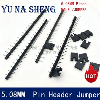 5,08 mm Pin Header Jumper CAP 1 x 20p Stecker einreihig rechtwinklig männlich Pinheader (10 Stück)