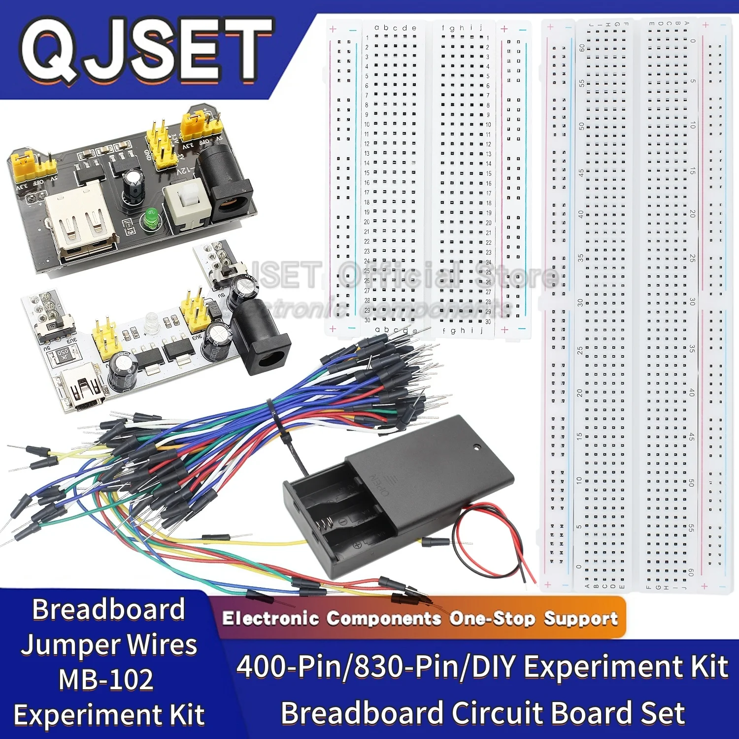 400 830-Loch Steckbrett MB-102 PCB Leiterplatte Experimentierplatine Löt-Experimentier-Set DIY Geeignet