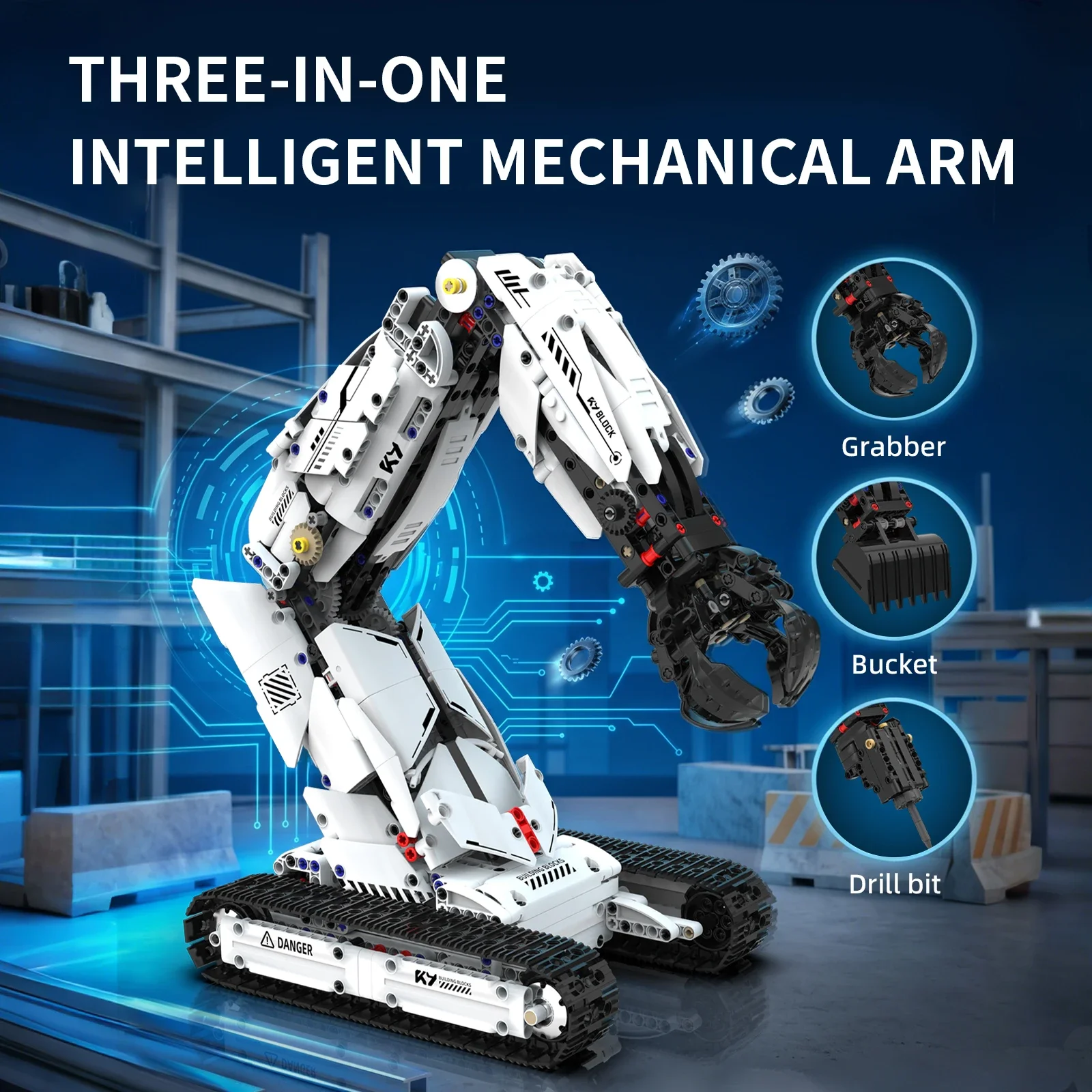 3-in-1 Programmierbarer Mechanischer Roboterarm Baukasten – Bild 3