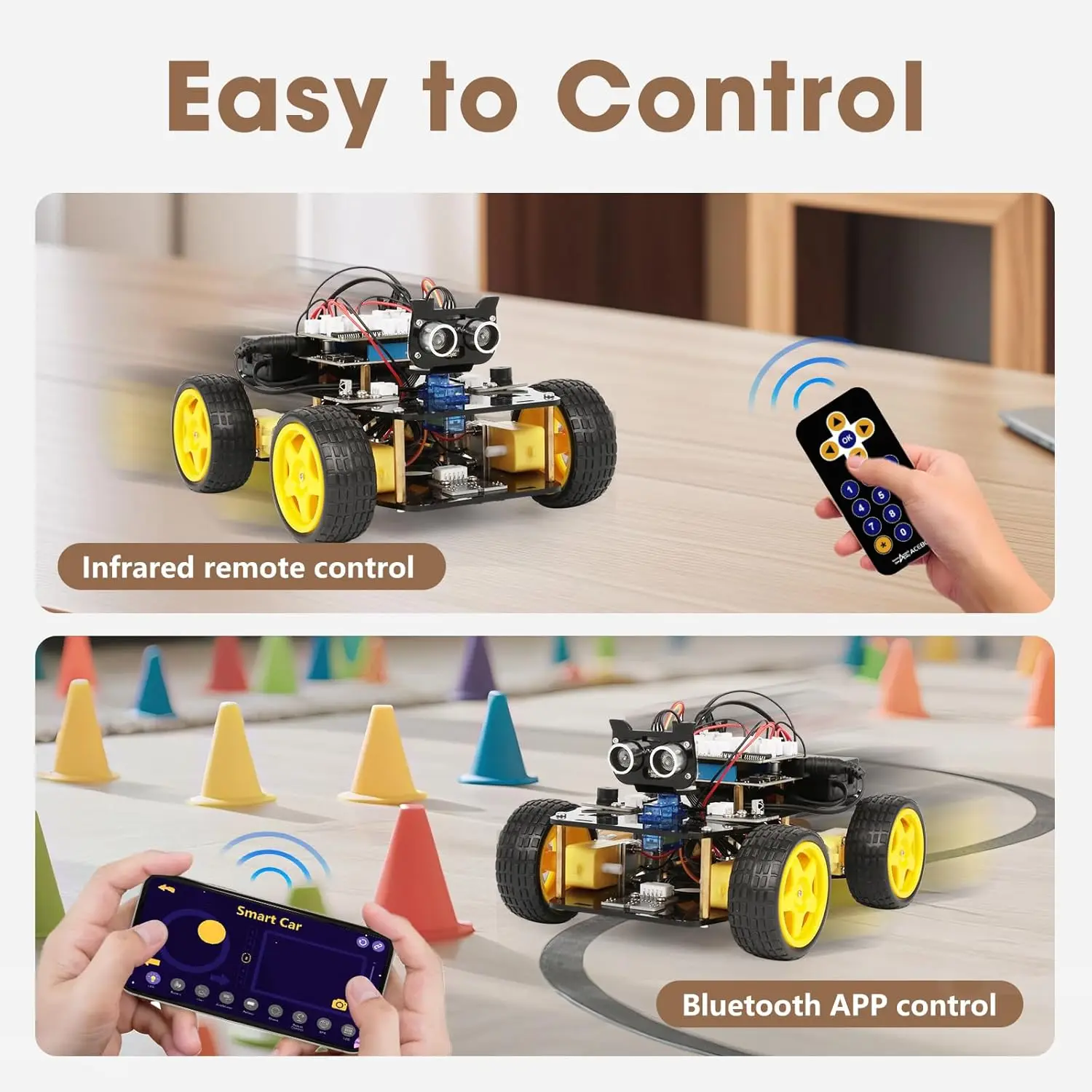 ACEBOTT Robotik-Set Smart Roboter-Auto-Bausatz Kompatibel mit Arduino – Bild 5