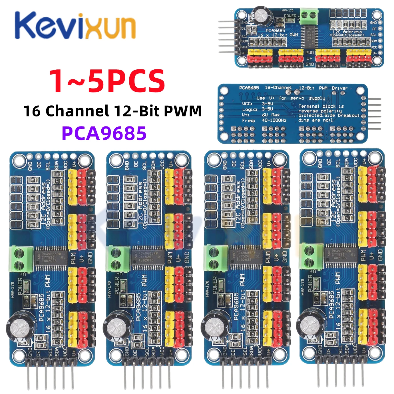 PCA9685PW 16 Kanal 12-Bit PWM Servo Schild Treiber I2C Schnittstelle PCA9685 Modul für Raspberry Pi