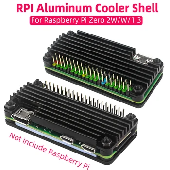 Raspberry Pi Zero 2 W Aluminium-Kühlgehäuse, gepanzertes Gehäuse mit Silikon-Pad, Passibe-Kühlkörper für Pi