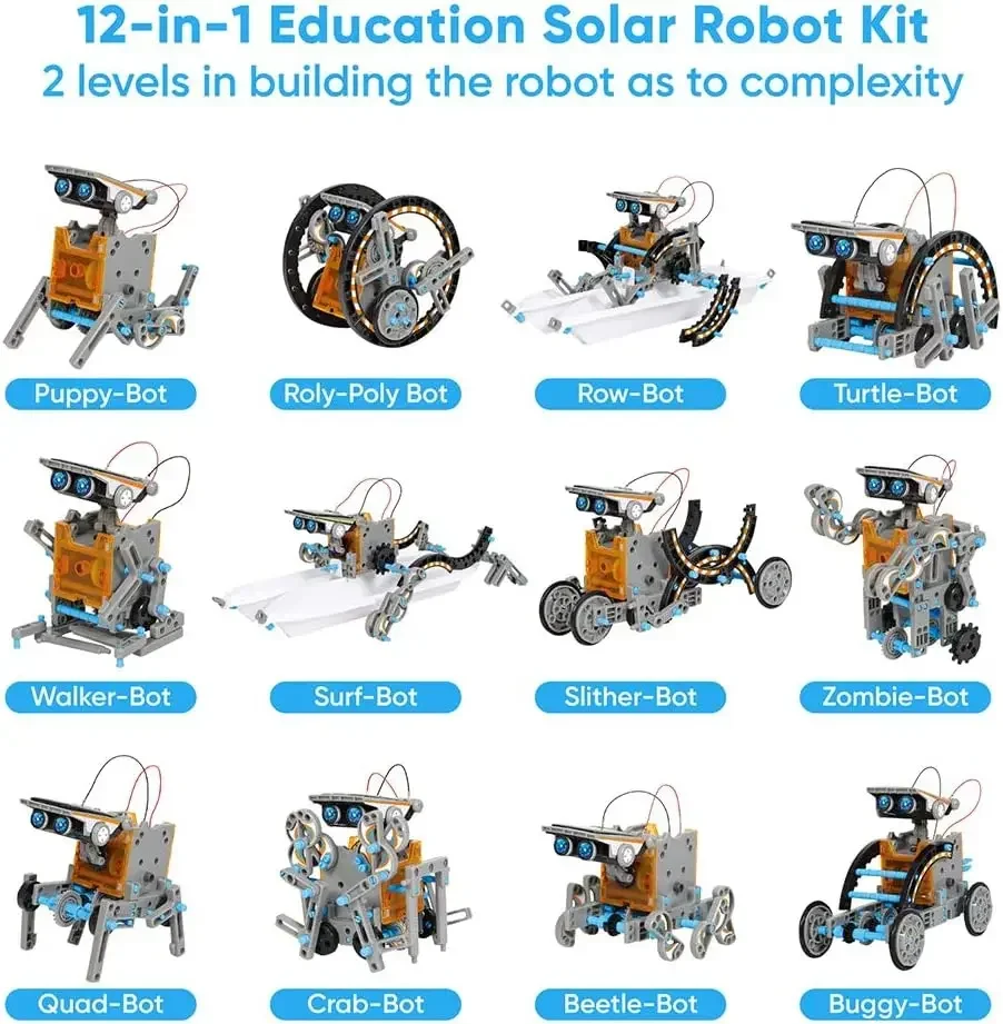 13-in-1-Bildungs-Solarroboter-Spielzeug, DIY-Gebäude – Bild 2