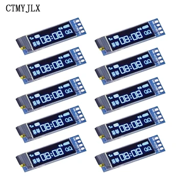 0,91 Zoll OLED Display Modul Weiß/blau OLED 128X32 LCD LED Display SSD1306 12832 0,91 IIC I2C (10 Stück)