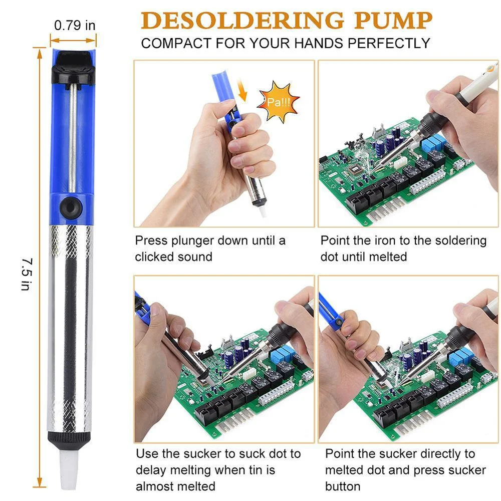220v 60w Lötkolben kit einstellbare temperatur 15 in 1 werkzeug set – Bild 4