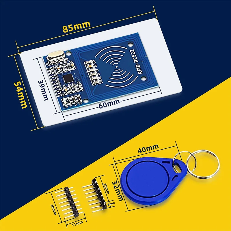 MFRC-522 RFID-Modul RC522 Kits 13,56 MHz 6 cm mit Tags SPI Write – Bild 5