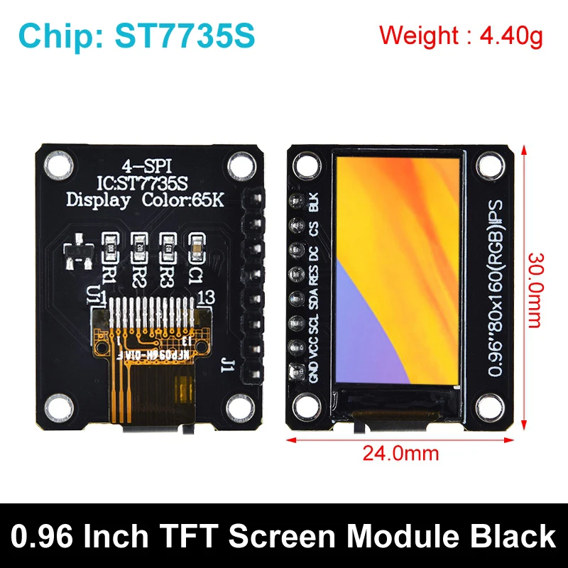 TFT-Display 0,96/1,3/1,44/1,8/2,4/2,8/3,5 Zoll TFT-Vollfarbbildschirm LCD-Modul ST7735 ILI9341