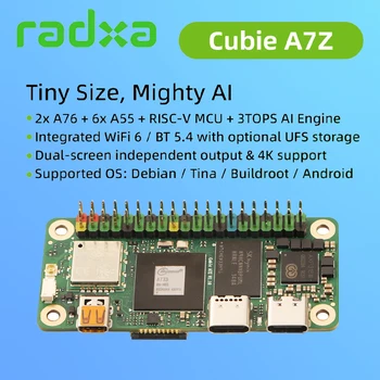 Radxa Cubie A7Z, 1GB / 2GB / GPIO optional, Allwinner SoC, Dual-Screen-Display, RISC-V-Coprozessor
