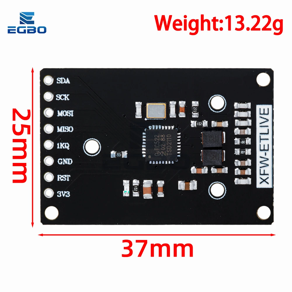RFID-Modul RC522 Mini-Kits S50 13,56 MHz 6cm mit Tags SPI Schreiben – Bild 6