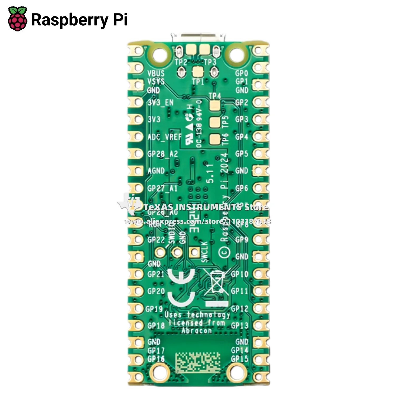 【TI Official】Raspberry Pi Pico 2W mit Header Dual Arm Cortex-M33 – Bild 4