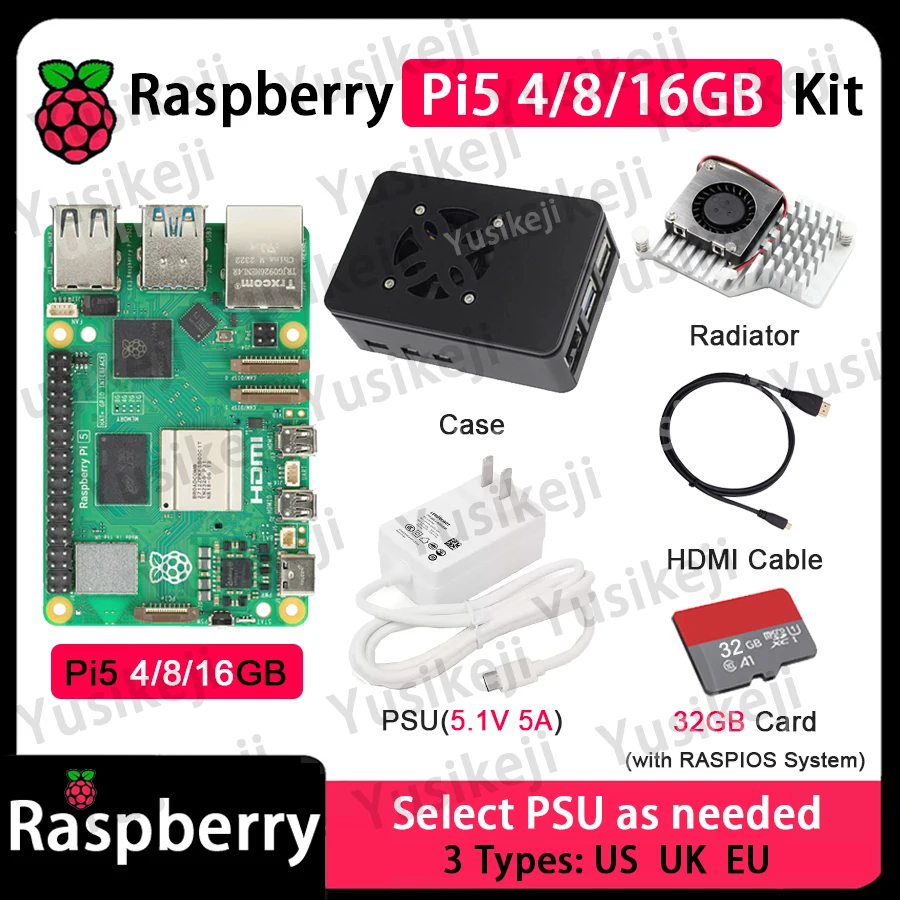 Raspberry Pi 5 4/8/16 GB Platine oder Kit