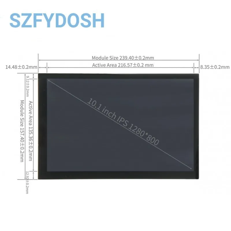 10,1 zoll Touch Screen LCD Display 1280x800 für Raspberry Pi 3B +/4B – Bild 6