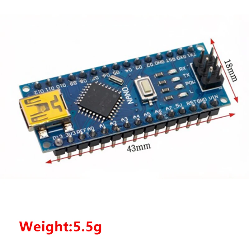 WAVGAT Nano V3.0 ATMEGA328P Entwicklungsboard, CH340/FT232 Verbesserte – Bild 2
