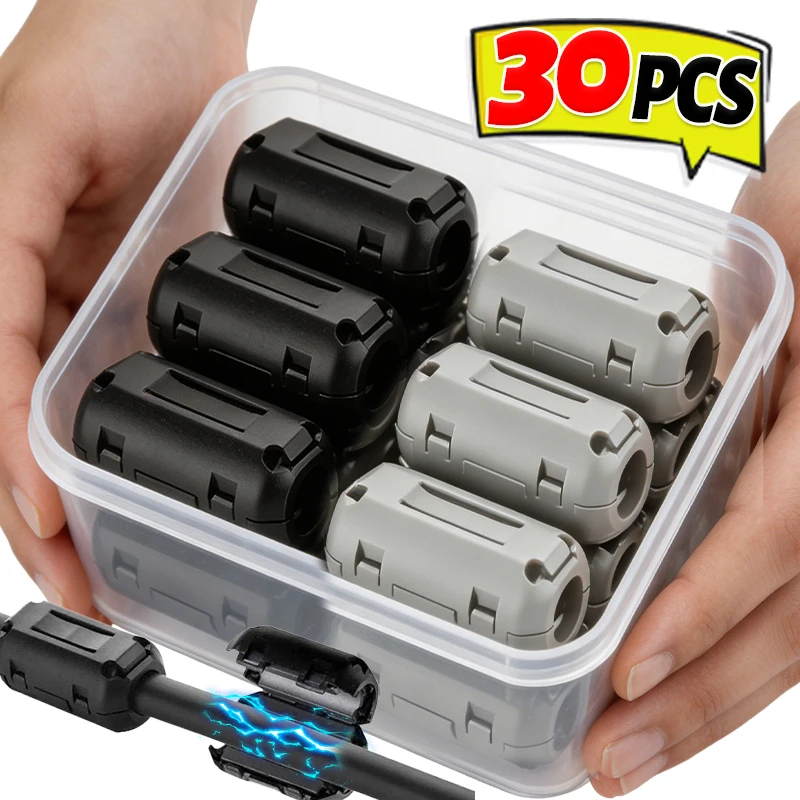 Ferritkern-Rauschunterdrückungsfilter, Ringkabelklemme, RFI-Rauschfilter, magnetische Clips für Computer