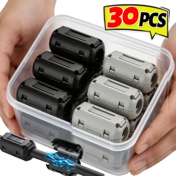 Ferritkern-Rauschunterdrückungsfilter, Ringkabelklemme, RFI-Rauschfilter, magnetische Clips für Computer