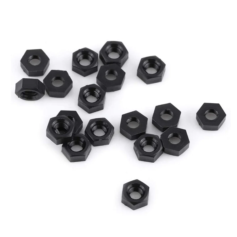 320/300/250pcsM2 M 2,5 M3 Schwarz Kunststoff Nylon Isolierte Hex – Bild 4