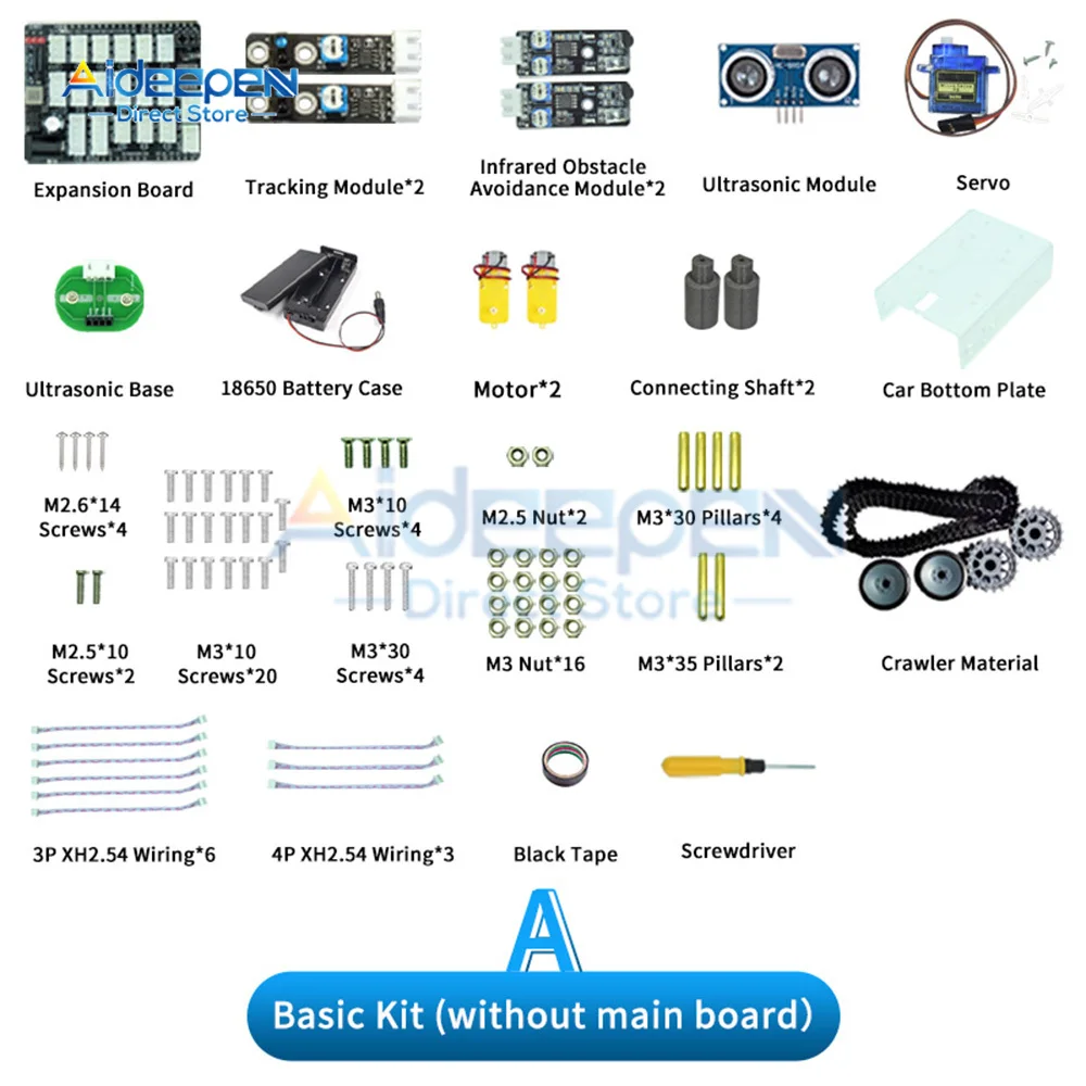 Intelligenter Roboter-Bausatz mit Ultraschall-Hinderniserkennung, Bluetooth, kabelloses Lernkit für Arduino