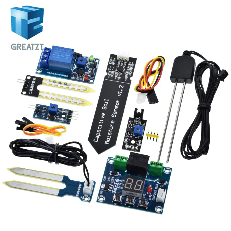 Kapazitive Boden Feuchtigkeit Sensor Modul/Bodenfeuchte Digital Display Relais Control Modul Automatische