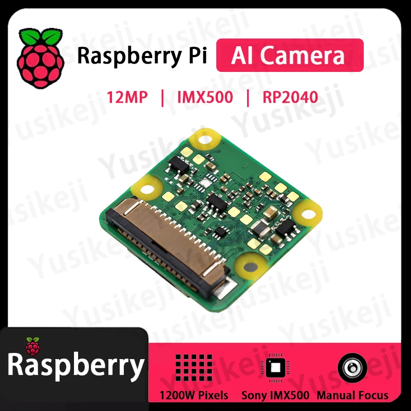 Raspberry Pi AI-Kamera, für PI 5, Sony AI-Kamera, 12 MP, IMX500 – Bild 5