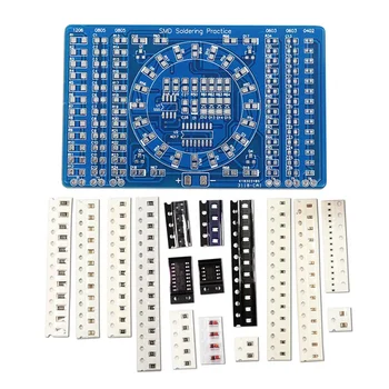 Smd Löten Übungs platine Kit cd4017 ne555 rotierende LED-Platine DIY Kit Löten Geschick Training elektronische