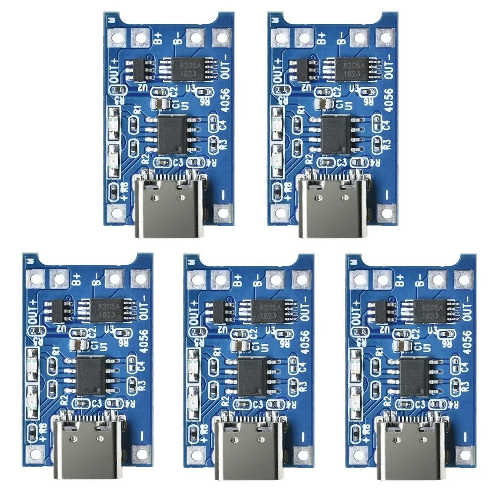 TP4056 5 V 1 A Typ-C USB 18650 Lithium-Batterie-Ladeplatine, Ladegerät-Modul mit Schutz, zwei Funktionen