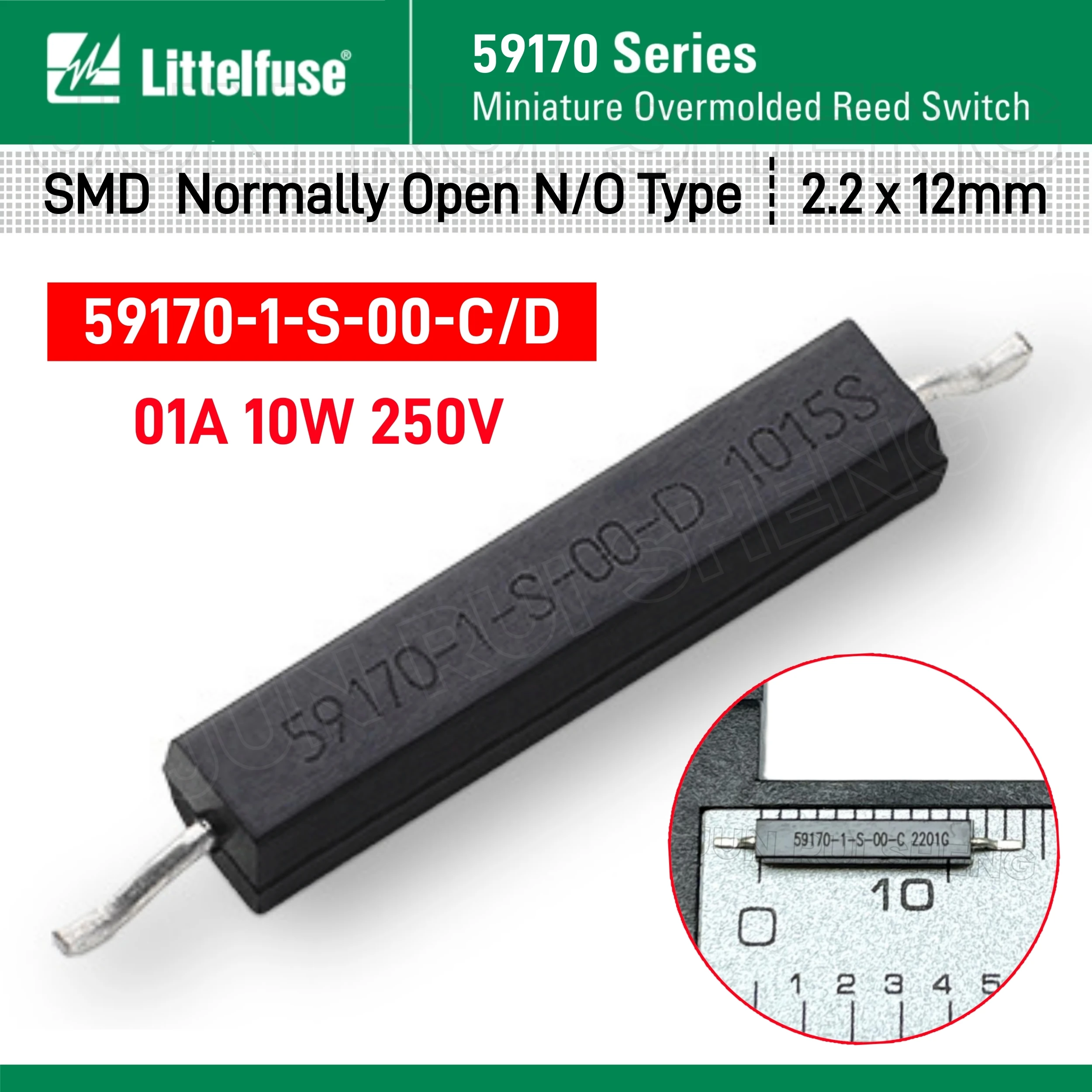 59170 Magnetischer Reed-Schalter SMD Normalerweise Offen N/O 1A 10W 250V 59170-1-S-00-C Magnetischer