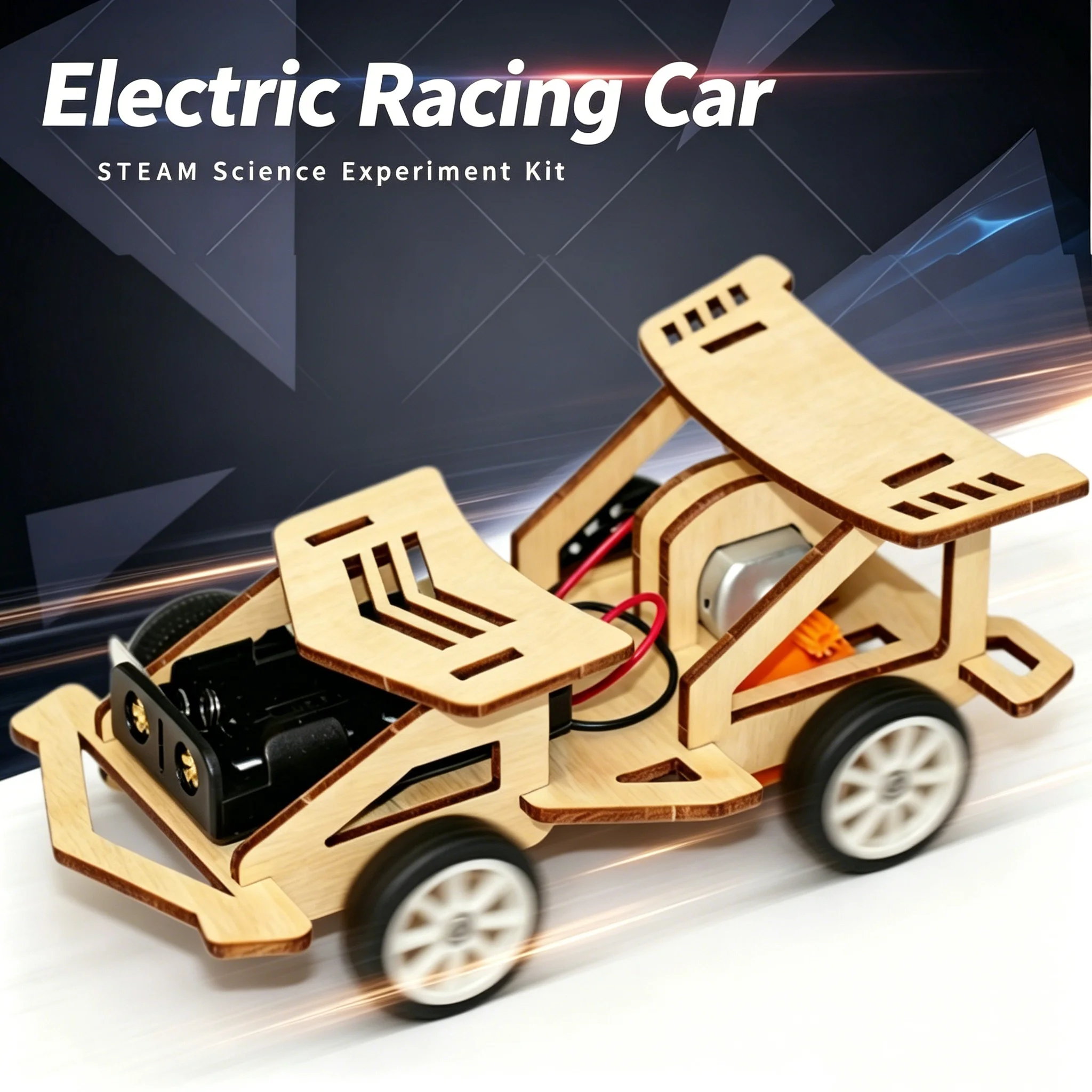 STEAM DIY Montage-Rennwagen-Bausatz Kleines Maker-Wissenschafts-Experimentier-Set Handgemachtes Physik-Hobby