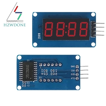 TM1637 LED-Anzeigemodul für Arduino, 7 Segmente, 4 Bits, 0,36 Zoll Uhr, rote Anode, digitale Röhre, vier
