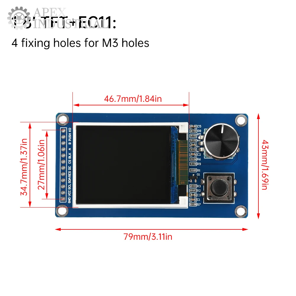1,8/2,4 Zoll 128x160 320x240 SPI Display Bildschirm TFT Modul mit EC11 – Bild 4
