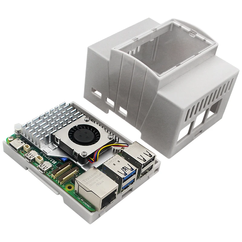 ABS-Gehäuse für Raspberry Pi 5, DIN-Schienengehäuse, großer Innenraum – Bild 3