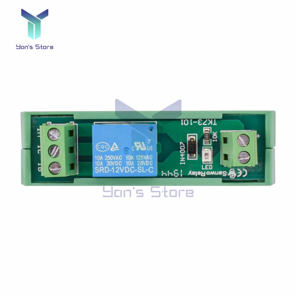 5V 12V 1-Kanal-Relaismodul mit DIN-Schienenmontage SRD-05VDC-SL-C – Bild 4