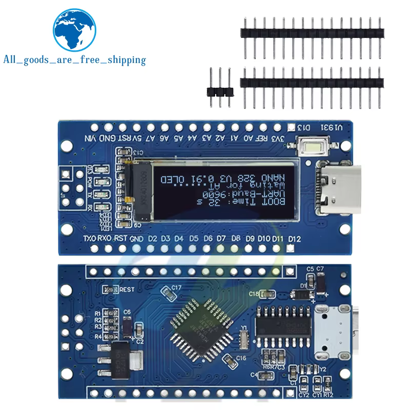 Nano V3.0 Atmega328P Ch340C Eingebautes 0,91" Oled-Display 128*32 – Bild 6