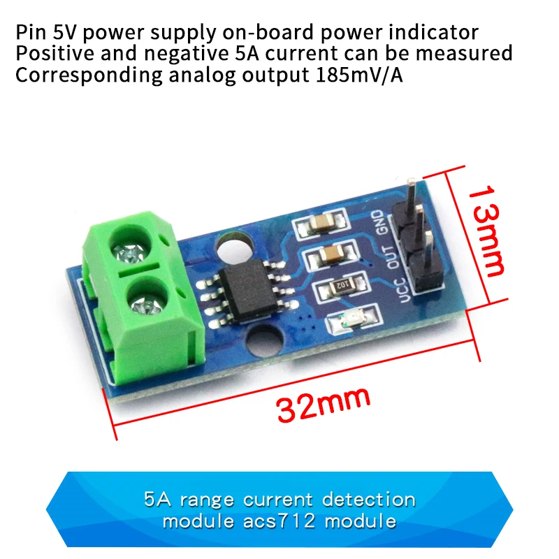 ACS712 ACS724 Modul 5A 20A 30A Palette Strom Erkennung Board Halle Aktuelle Sensor