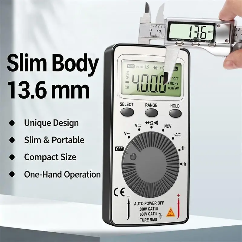 Mini Digital-Multimeter 4000-Ziffern T-RMS AC/DC NCV – Bild 4