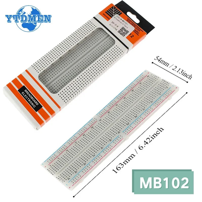 MB102 830 Breadboard Solderless PCB Brot Board MB102 Test Entwickeln Experiment Boards DIY Elektronische