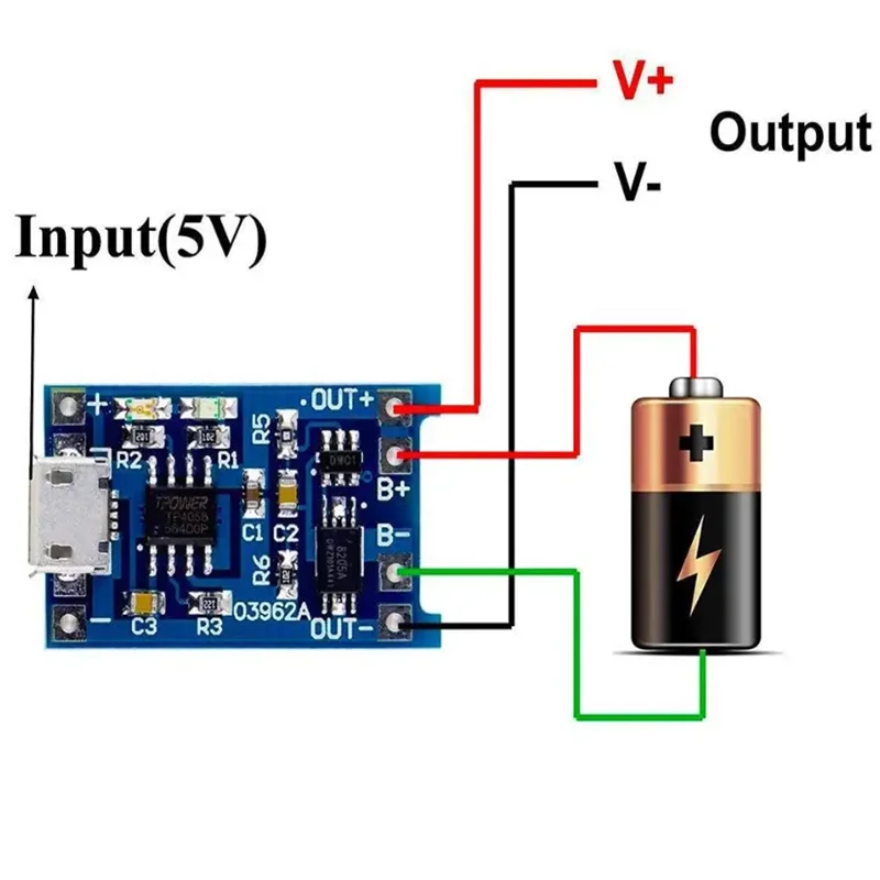 5V 1A Micro/Type-C/Mini 18650 TP4056 Lithium-Akku-Lademodul Ladeplatte – Bild 4