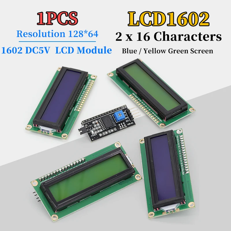LCD1602 I2C Display Modul Blau/Grün Bildschirm 5V PCF8574 IIC Adapter Llate für Arduino