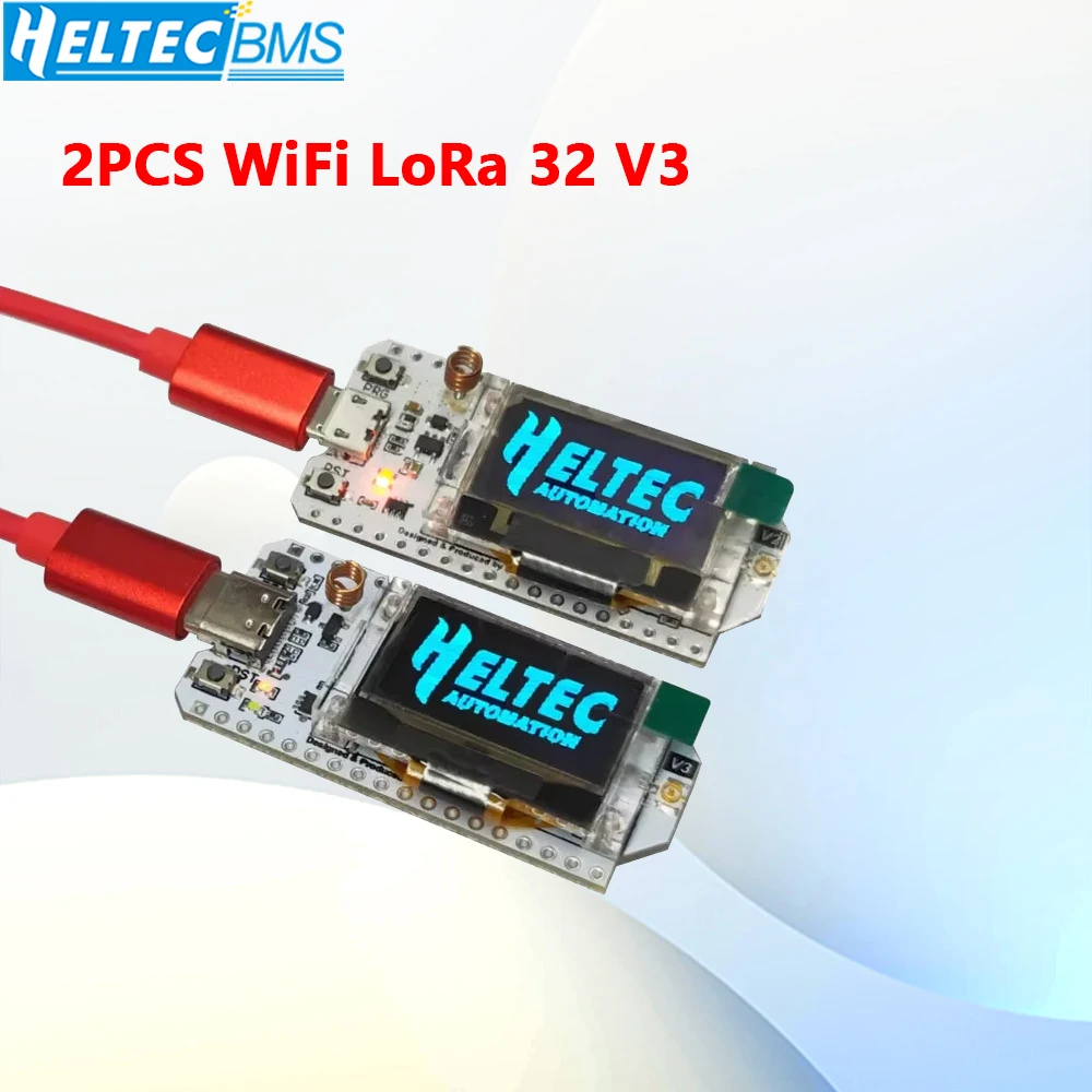 IOT 433-510 868MHz-928MHz SX1276 ESP32 LoRa 0,96 Zoll Blau OLED Display WIFI Lora 32 V3 Entwicklung (2 Stück)