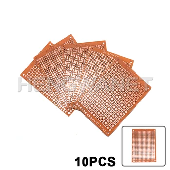 PCB Universal-Platine Einseitig Gelb 5X7CM 7X9CM PCB-Prototypplatine mit Perforiertem Raster (10 Stück)