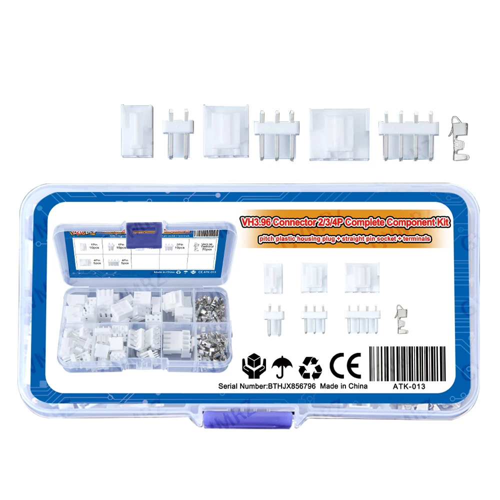 Box JST VH3.96-Pin-Steckverbinder 2/3/4-Pin JST VH 3,96 mm (120 Stück) – Bild 5