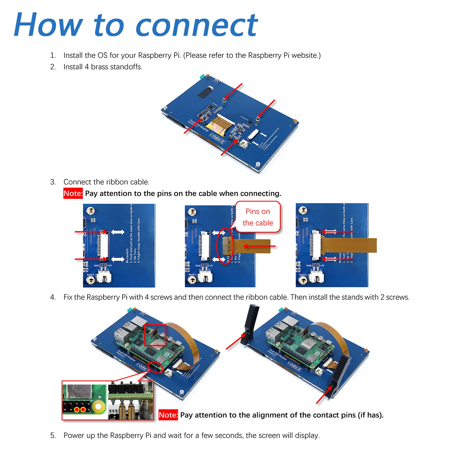 Freenove Touchscreen für Raspberry Pi 5 4 Bildschirmanzeige 5 / 7 Zoll – Bild 4