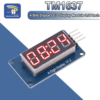 TM1637 4-Bit Digitales LED-Anzeigemodul für Arduino 7-Segment 0,36 Zoll Uhr Rot Anoden-Röhre Vierfach Serielle