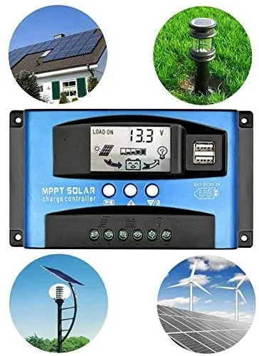 Y&H MPPT Solarladeregler 40A 60A 100A mit Last/Dual USB/LCD 12V 24V – Bild 6