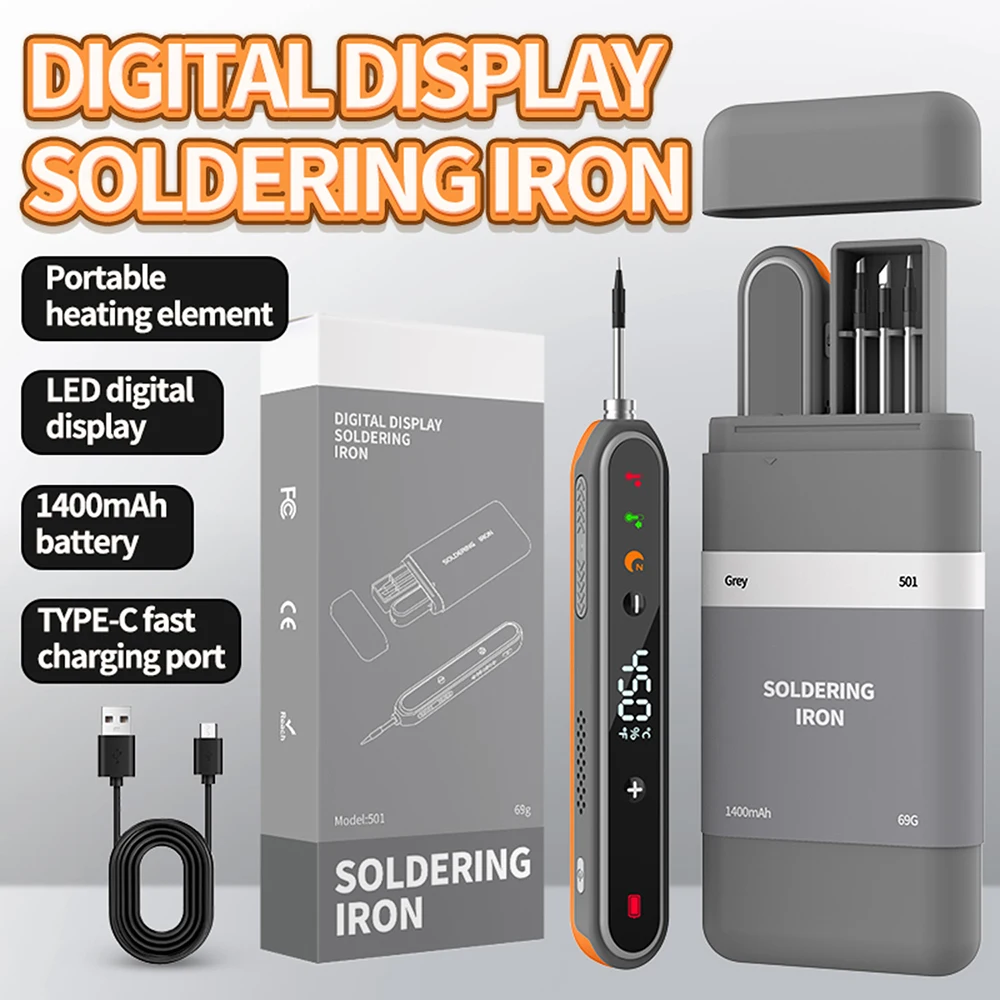 Multifunktionales USB Digitales Elektrisches Lötkolben-Set Intelligentes 180-450°C Kit ℃