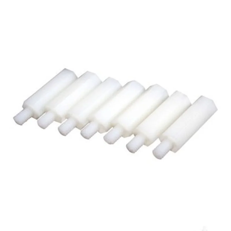 Männlich zu weiblich M2 M2,5 M3 M4 weiß schwarz PCB Nylon Abstandshalter Spacer Säule Kunststoff